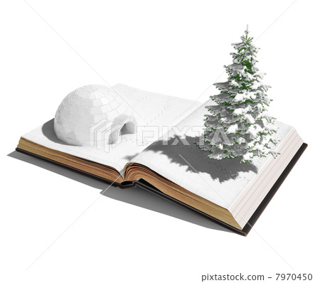 igloo on the open book igloo on the open book 7970450