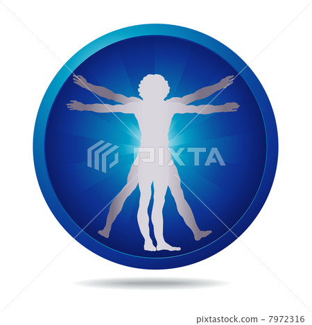 Vitruvian man icon - Stock Illustration [7972316] - PIXTA