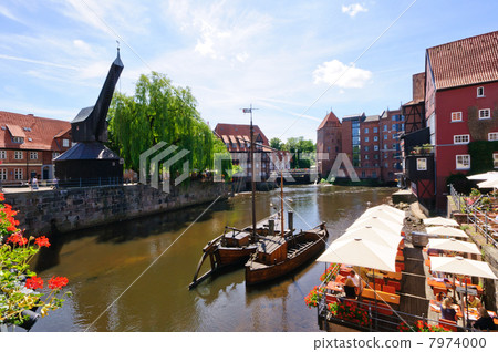 German Luneburg Old Port and Crane 7974000