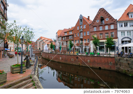 Streets of Germany and old port 7974063