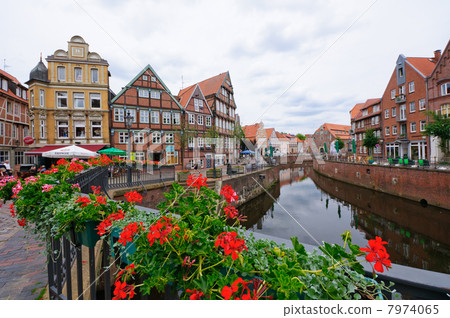 Streets of Germany and old port Streets of Germany and old port 7974065