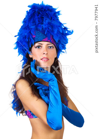 girl in a hat with feathers girl in a hat with feathers 7977941