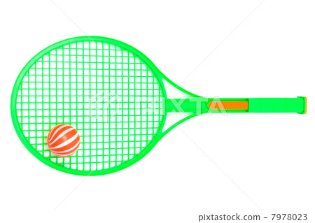 green racket and ball 7978023