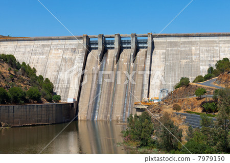 Large dam on the river 7979150
