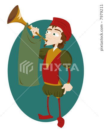 Funny Herald with Trumpet Funny Herald with Trumpet 7979211