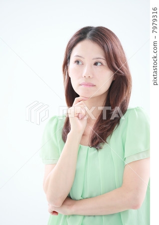 思考中女 思考中女 7979316