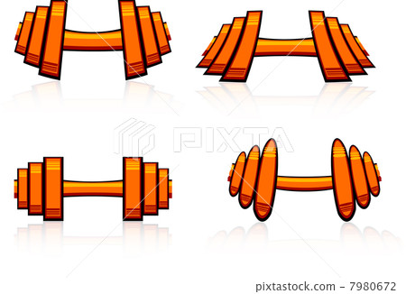Set of strength training weights. 7980672