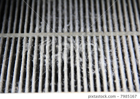 Dirty car air conditioner filter close-up 7985167