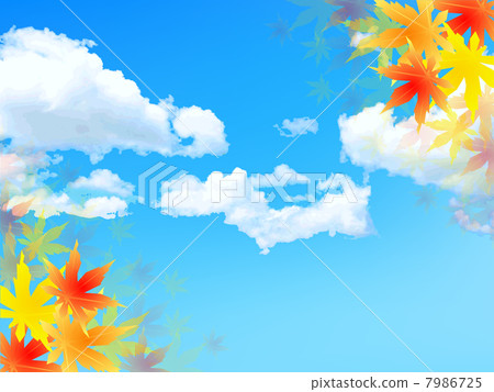 槭樹秋葉背景 7986725