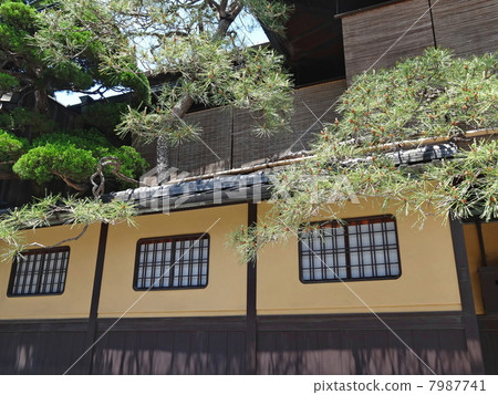 Gion town store antique pine fence 7987741