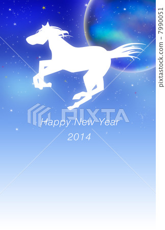 剪影新年賀卡 剪影新年賀卡 7990051