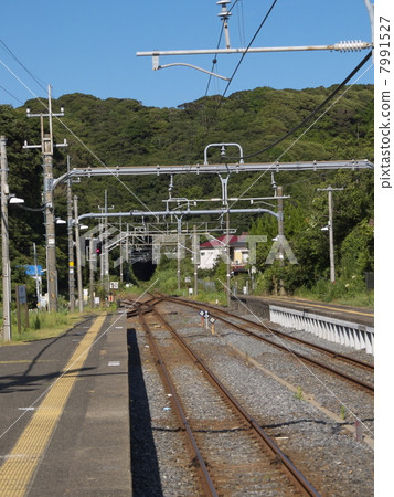 Kamakusuzu站和軌道和藍天 Kamakusuzu站和軌道和藍天 7991527