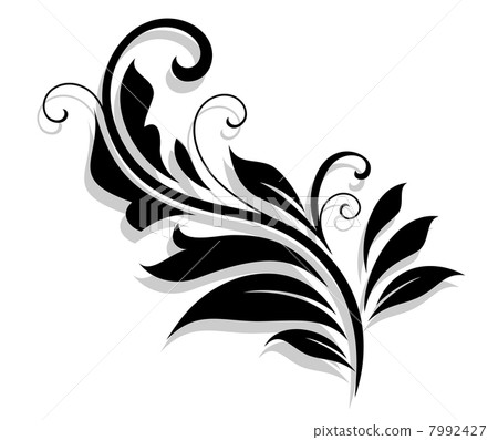 Decorative floral design element 7992427