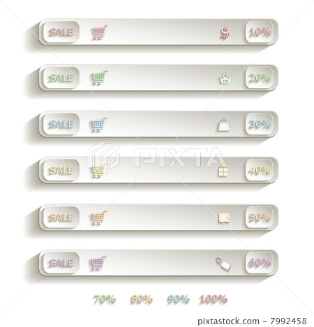 Button paper 3D color vector web 7992458