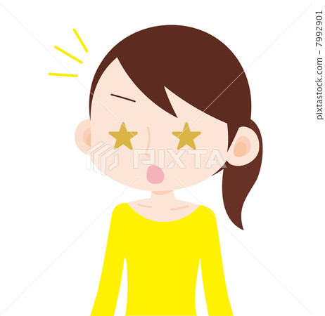 女性上半身星形眼睛 女性上半身星形眼睛 7992901