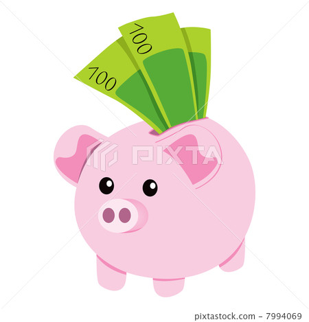Piggy Bank and Notes Piggy Bank and Notes 7994069