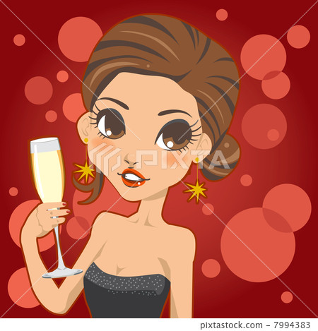 Woman Champagne Glass Woman Champagne Glass 7994383
