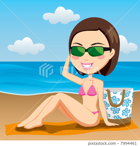 Sunbathing Brunette 7994461
