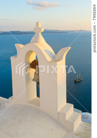 Greek church at Santorini island 7998864