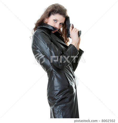 Woman With Handgun 8002502