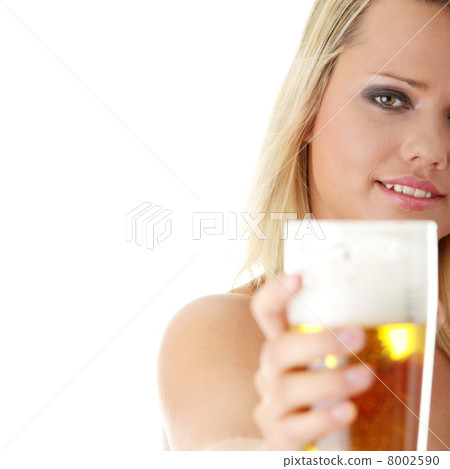 Young atractive blonde and beer Young atractive blonde and beer 8002590