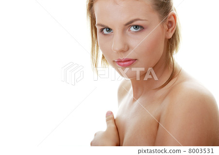 Beautiful lady with white towel 8003531