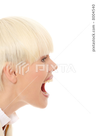 Young business woman shouting Young business woman shouting 8004540