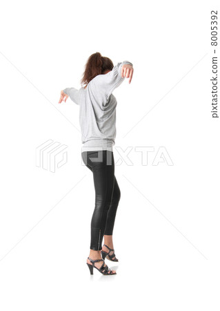 Young woman training rumba dance Young woman training rumba dance 8005392