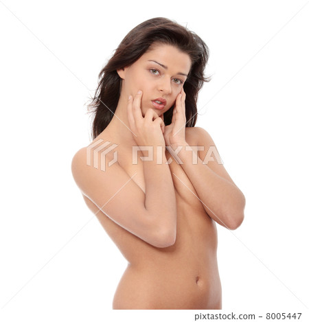 Portrait of the attractive topless girl Portrait of the attractive topless girl 8005447