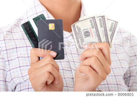 Credit card and cash 8006801