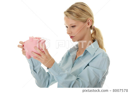 Woman with piggy bank Woman with piggy bank 8007578