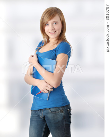 Teen student girl Teen student girl 8010797