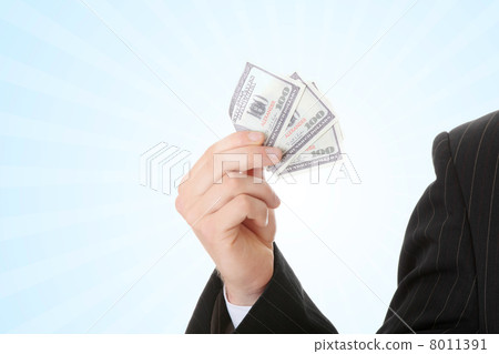 Hand with dollars 8011391