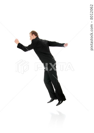 Attractive athletic businessman running Attractive athletic businessman running 8012062