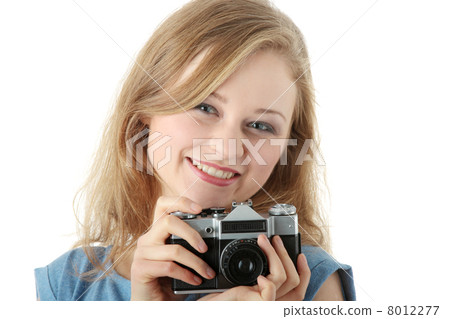 Pretty girl making photo 8012277