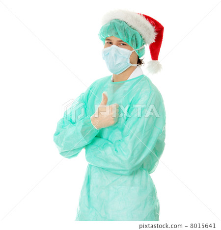 Handsome young doctor (surgeon) in snata hat Handsome young doctor (surgeon) in snata hat 8015641