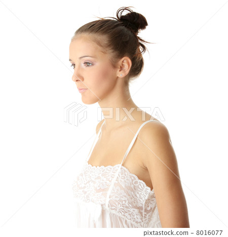 Young woman in sexy night lingerie 8016077