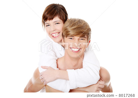 Young couple at bathroom 8017268