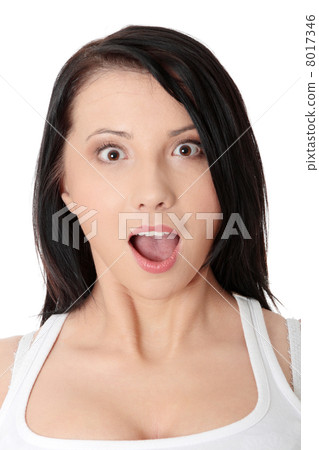 Shocked woman portrait Shocked woman portrait 8017346