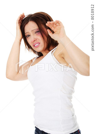 Sad abused mature caucasian woman 8018912