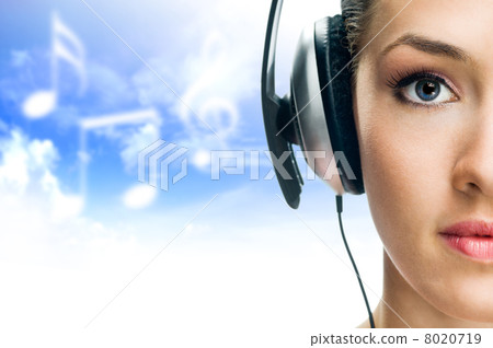 girl in headphones girl in headphones 8020719