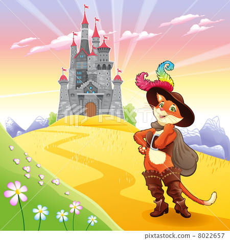 Puss in boots and background. 8022657