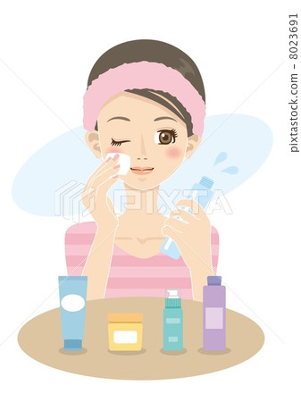 A woman trying a lotion A woman trying a lotion 8023691