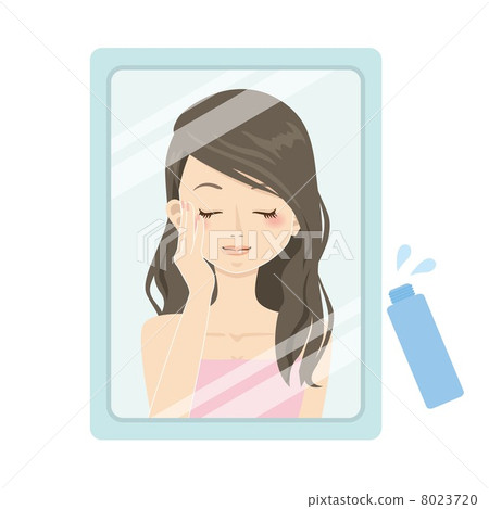 女人穿著化妝水 8023720