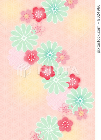 日本式花背景 日本式花背景 8024966