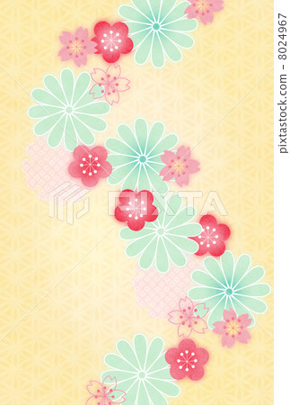 日本式花背景 日本式花背景 8024967