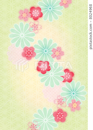 日本式花背景 8024968