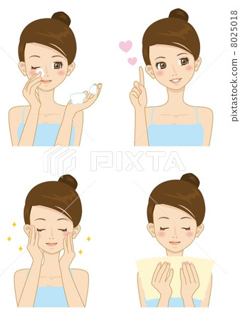 Women who do skin care - Stock Illustration [8025018] - PIXTA