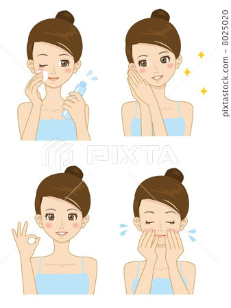 Women who do skin care - Stock Illustration [8025020] - PIXTA