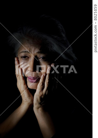 Old woman feeling depressed 8025859